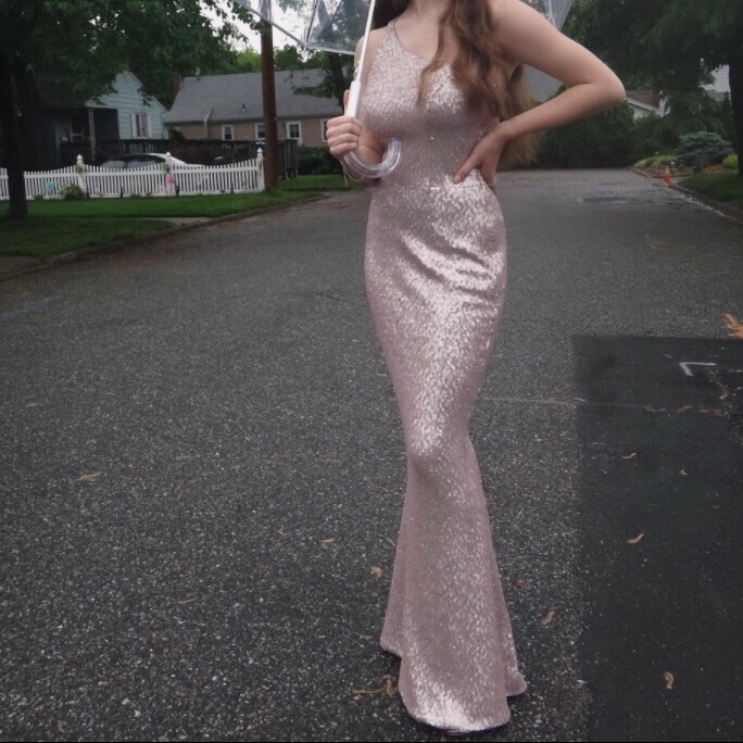 Pale Pink Formal Floor-Length Dress